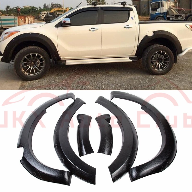 6PCS Fender Flares Wheel Matte Black Nuts For Mazda Bt50 Pro Pickup 2012-2017