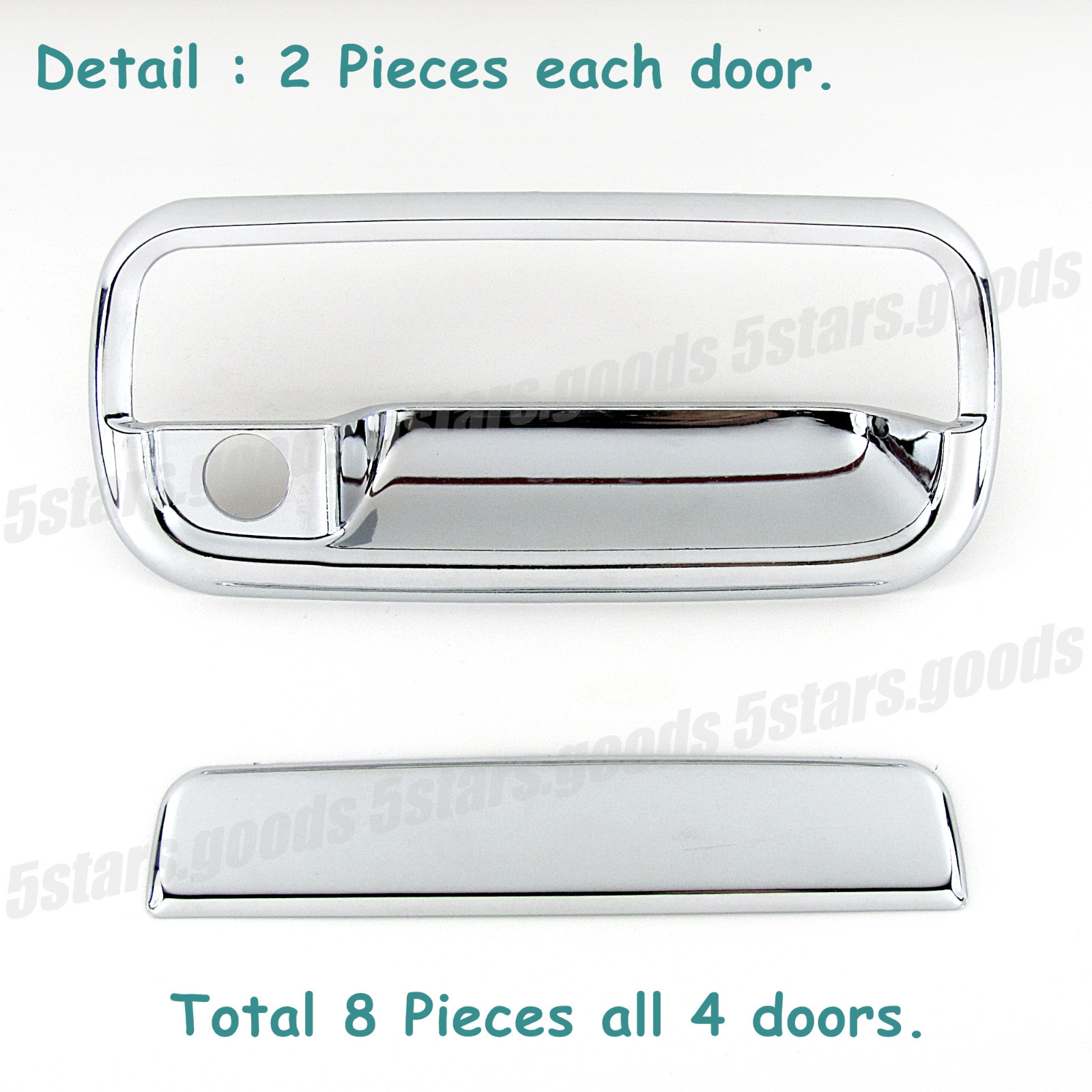 Accessories Chrome Side Door Handle Covers Trims For 1995-2004 Toyota Tacoma