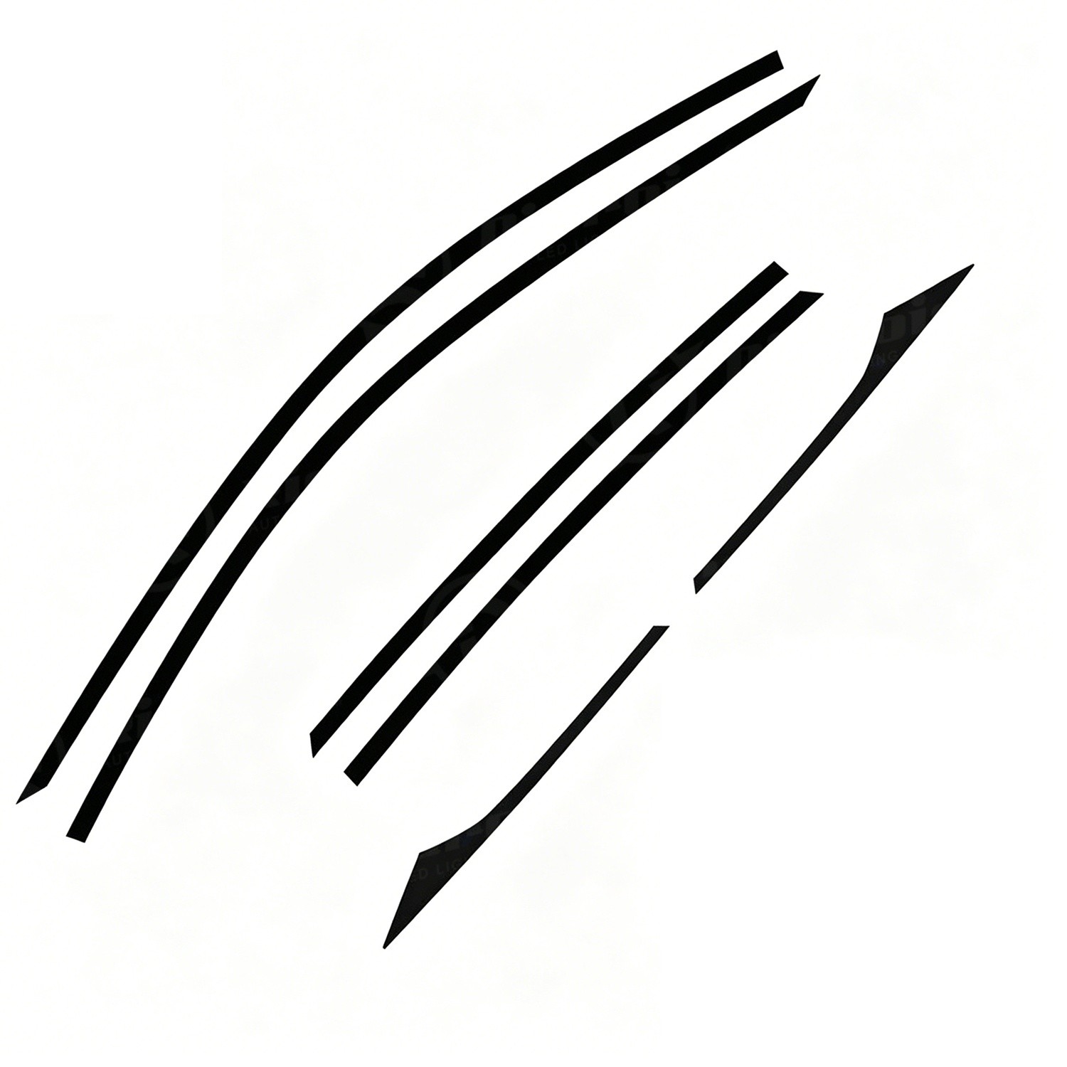 For 2016-2021 Honda Civic Sedan Chrome Delete Blackout Window Trim Glossy Black