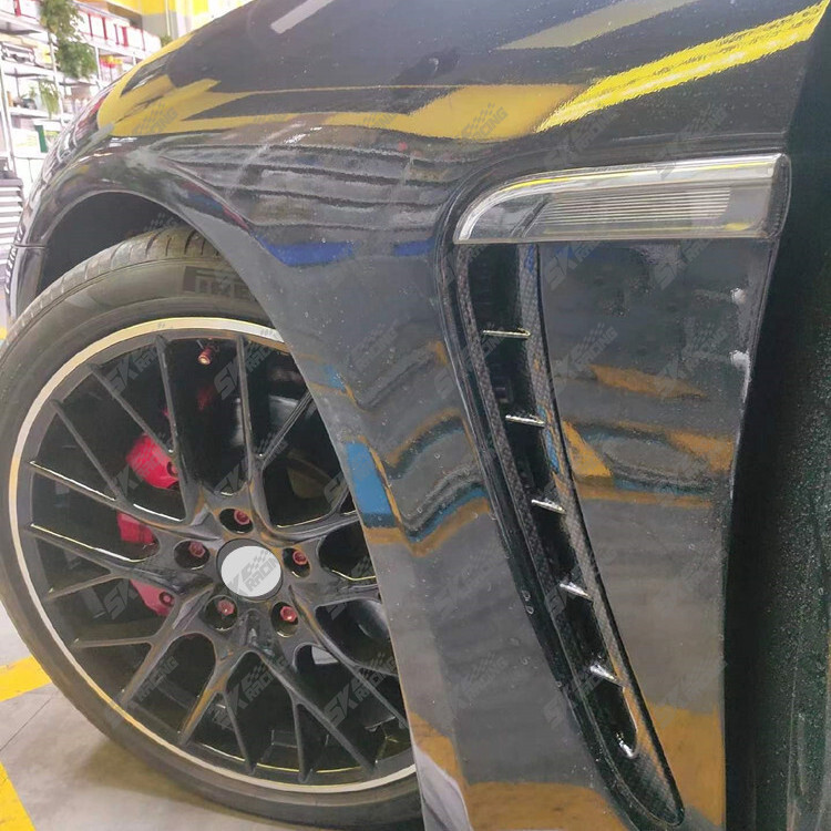 Carbon/Forged Carbon/Chrome Side Fender Trim For 2010-2016 Porsche Panamera 970