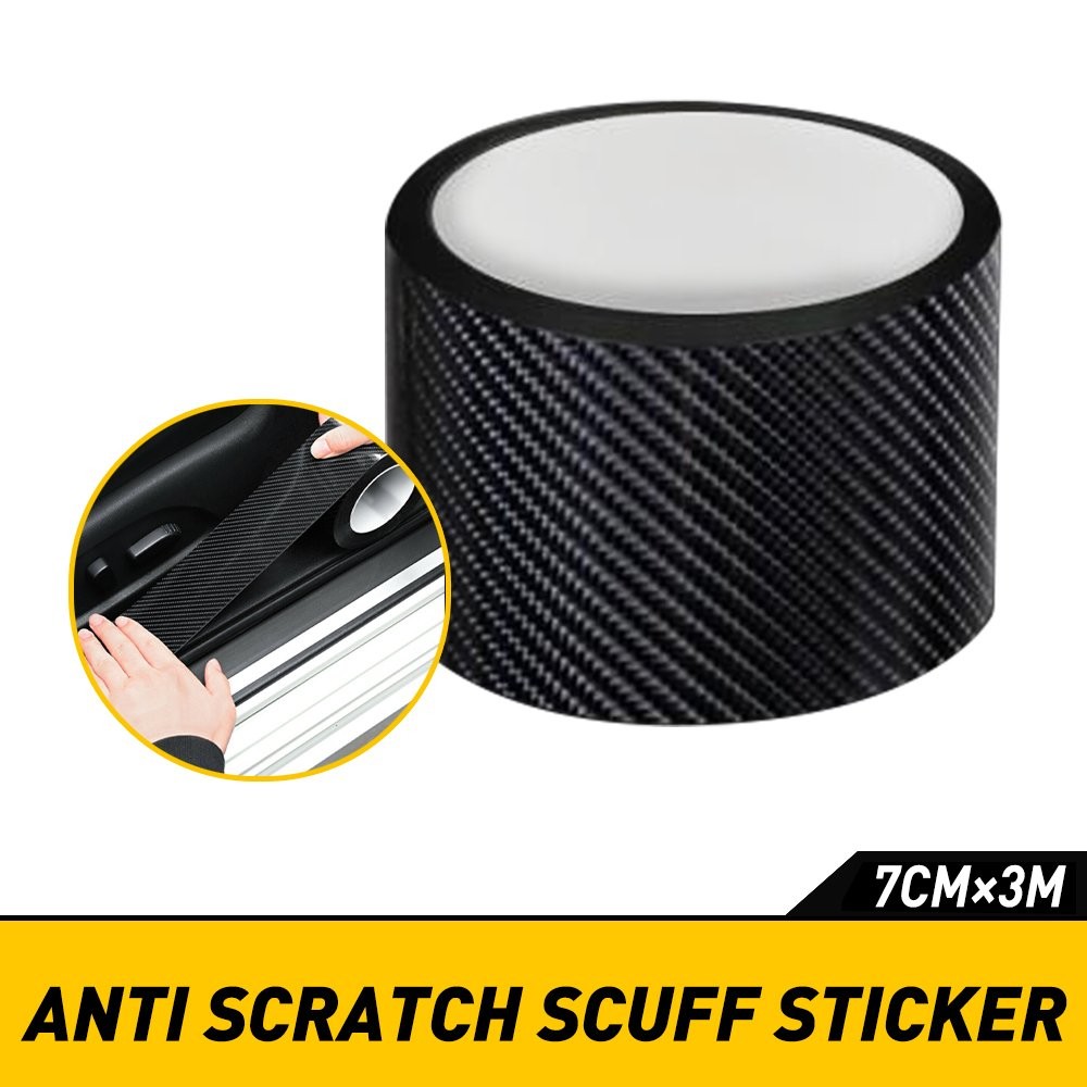 10ft*7CM Sill Protector Car Scuff Auto Door Plate AntiSticker Scratch Bumper Str