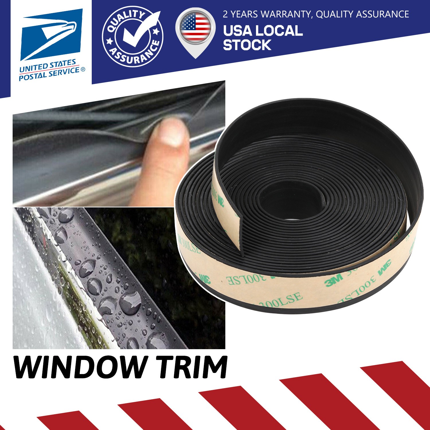 Rubber Seal Strip Moulding Trim Weatherstrip For Car Side Window Edge Protectors