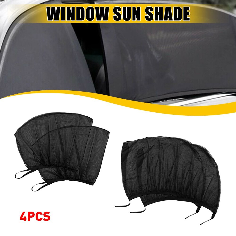 4Pcs Universal Car Side Window Baby Sun Shade Breathable Screen Cover Sunshade