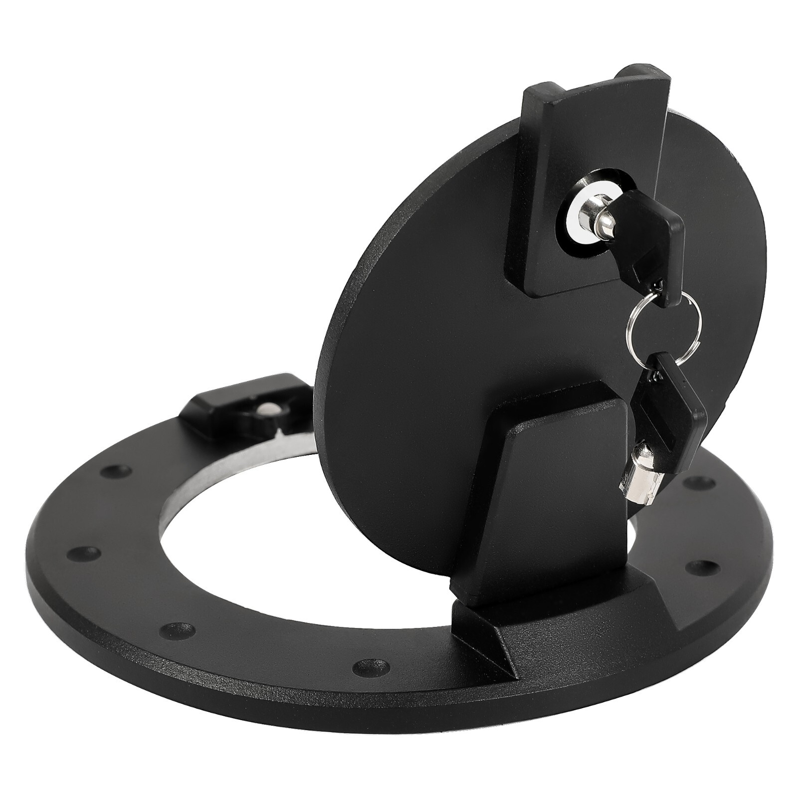 For 2003-2009 Hummer H2 Locking Fuel Door Gas Tank Cap Cover ALUMINUM Black New