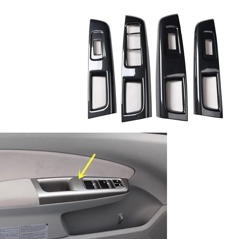 For Subaru Forester 2008-2012 ABS Carbon Fiber Accessories Gear Door Stickers