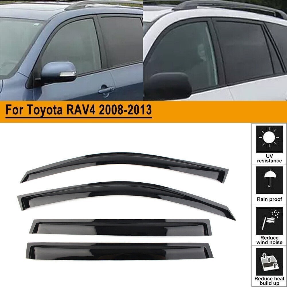 Window Visors Rain Guard Vent Shade Fit Toyota Rav4 2006-2013 2012