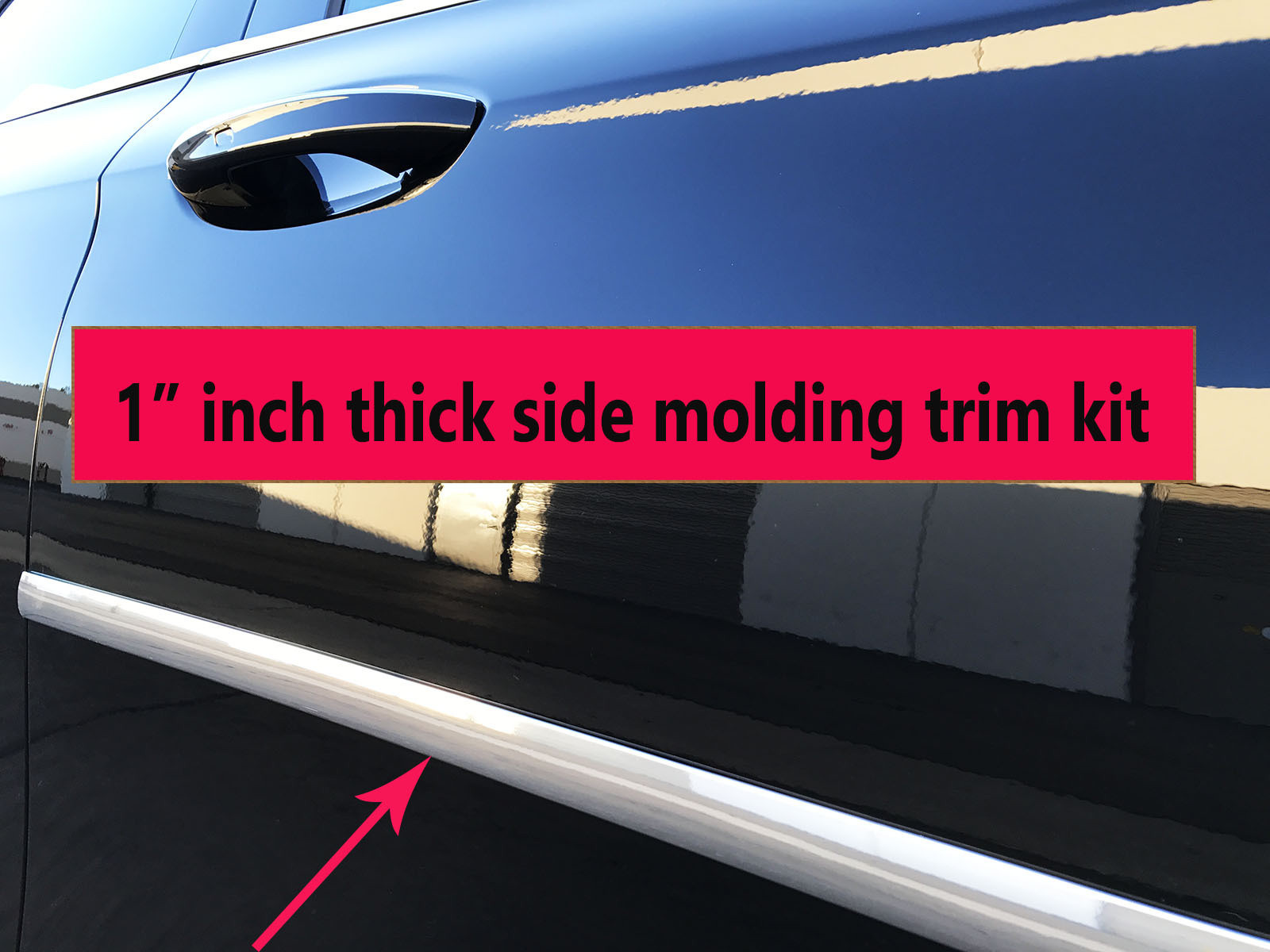 Flexible Chrome Side Door Molding Rocker Panel Trim Kit For Avalanche 2007-2013