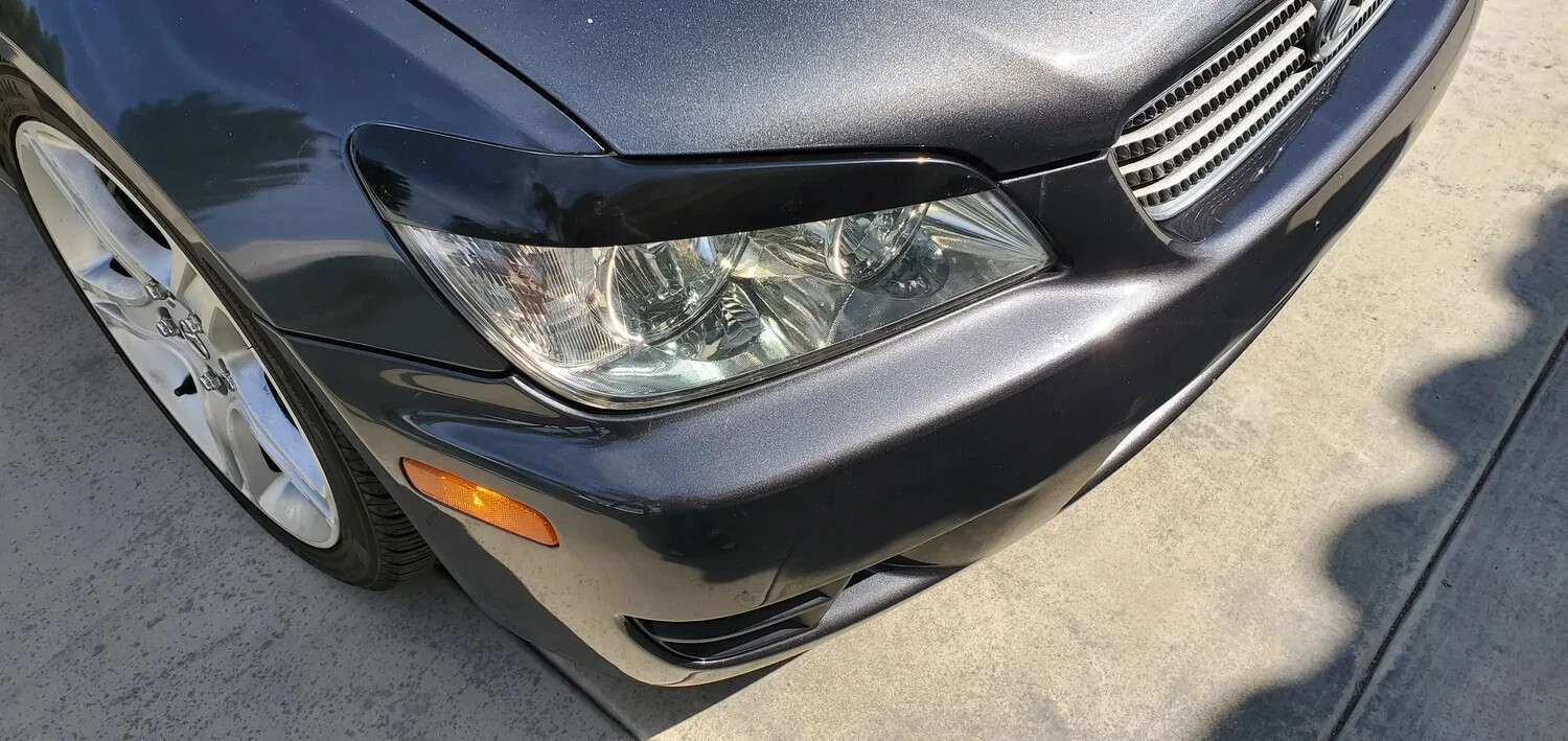 Unpainted FRP Headlight Eyelids Eyebrows for 98-05 Lexus IS200 IS300 Altezza #C