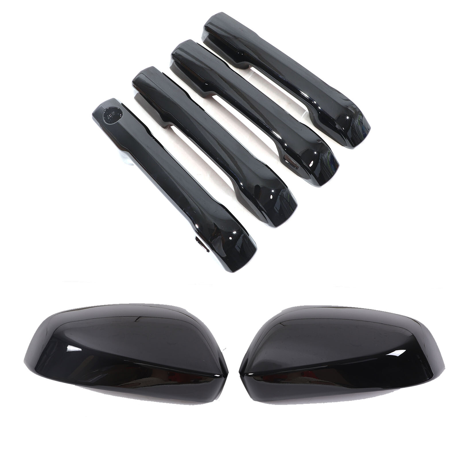 Gloss Black Side Mirror + Door Handle Cover Trim For 2024-2025 Toyota Tacoma 6PC