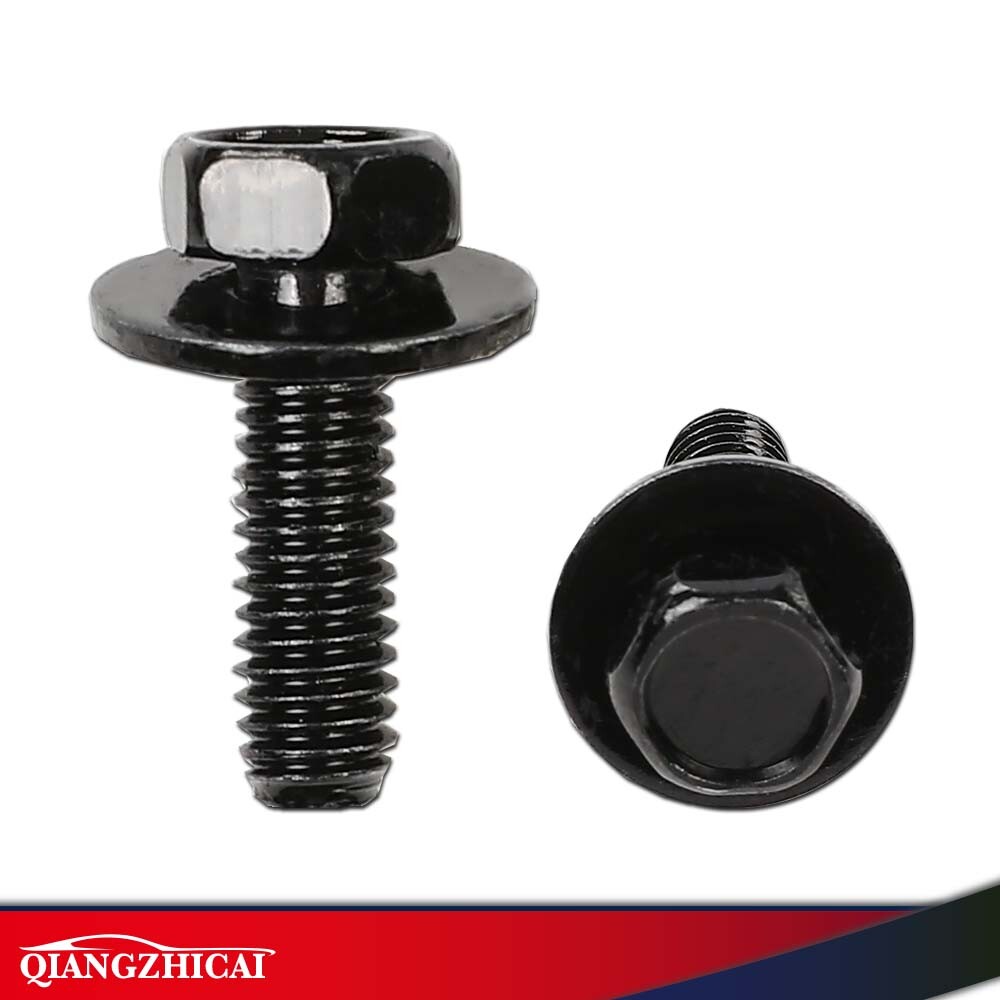 Fit For Honda Body Bolts-M6-1.0 x 20mm Long- 10mm Hex- 17mm Washer- 20Pcs bolts