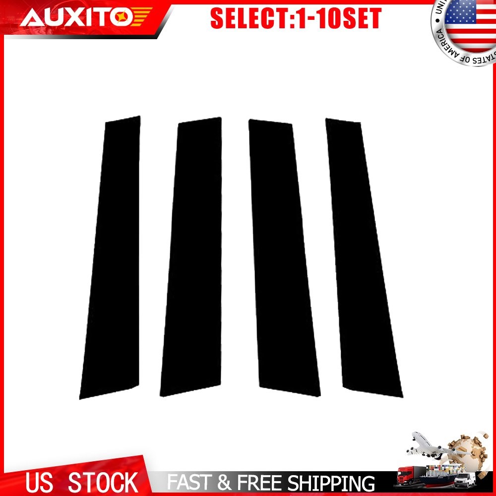 Fit Porsche Panamera 17-21 Gloss Black Pillar Post Window Door Trim Cover 4-40X