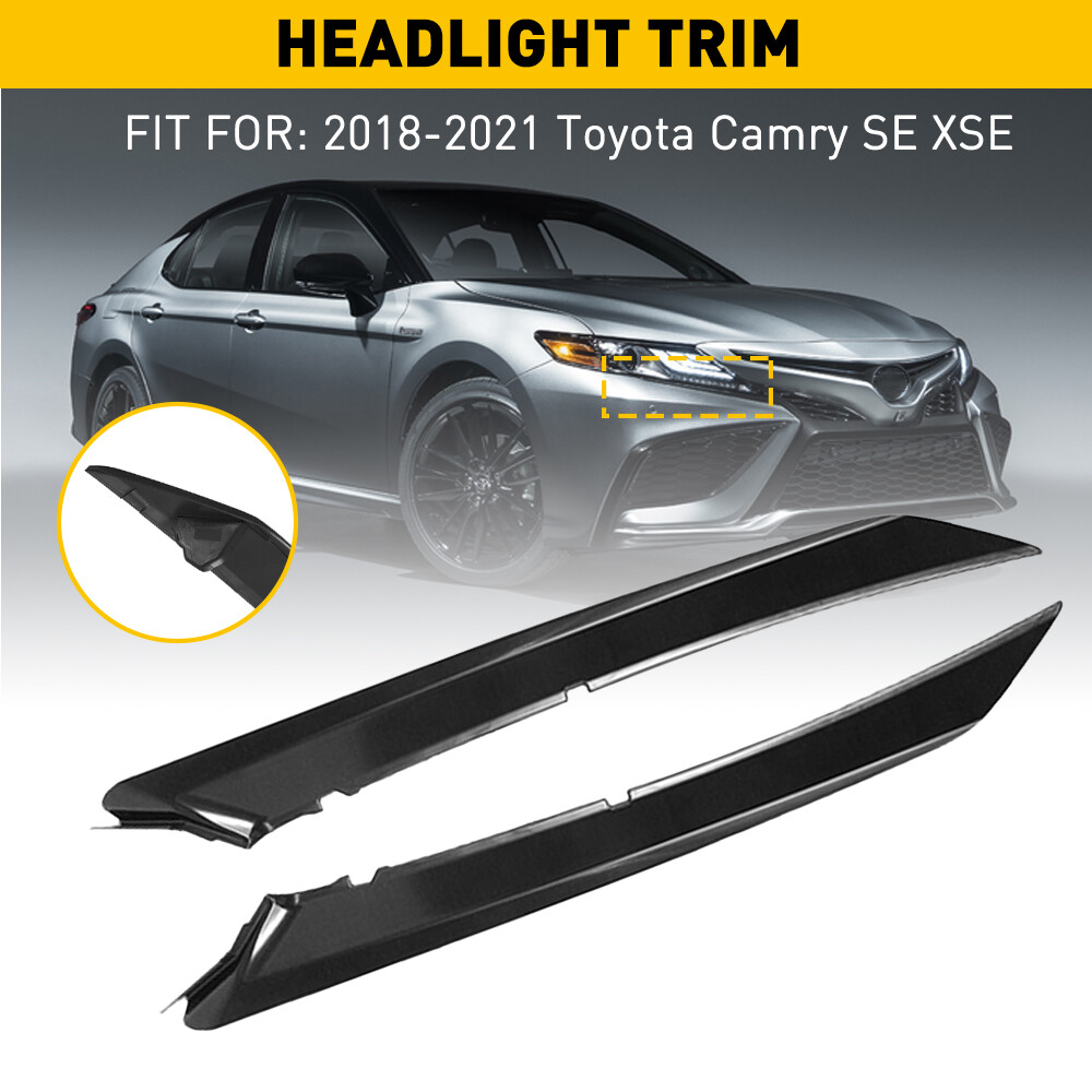 For 2018-2021 Toyota Camry SE XSE Front Bumper Headlight Filler Trim Accessories
