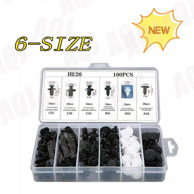 Car Parts Fender Liner Fastener Rivet Push Clips Retainer 6 Size Universal