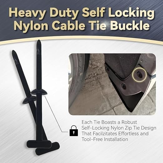 Nylon Universal Cable Tie Buckle, Heavy Duty Self-Locking Nylon Zip Ties Holder