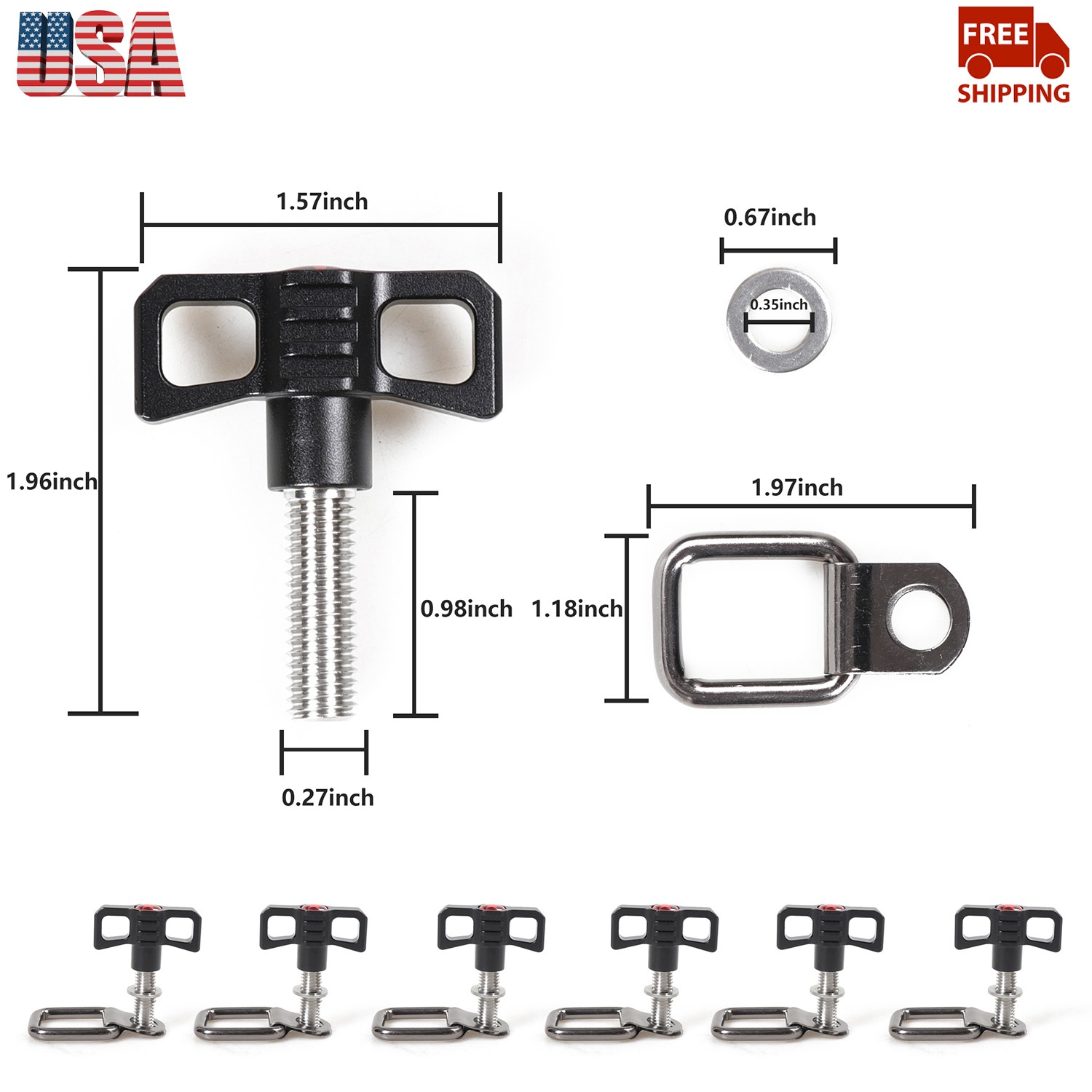 For Jeep Wrangler JK JL 97-18 2/4Door Hardtop Bolt Screw Removal Fastener Kit X6