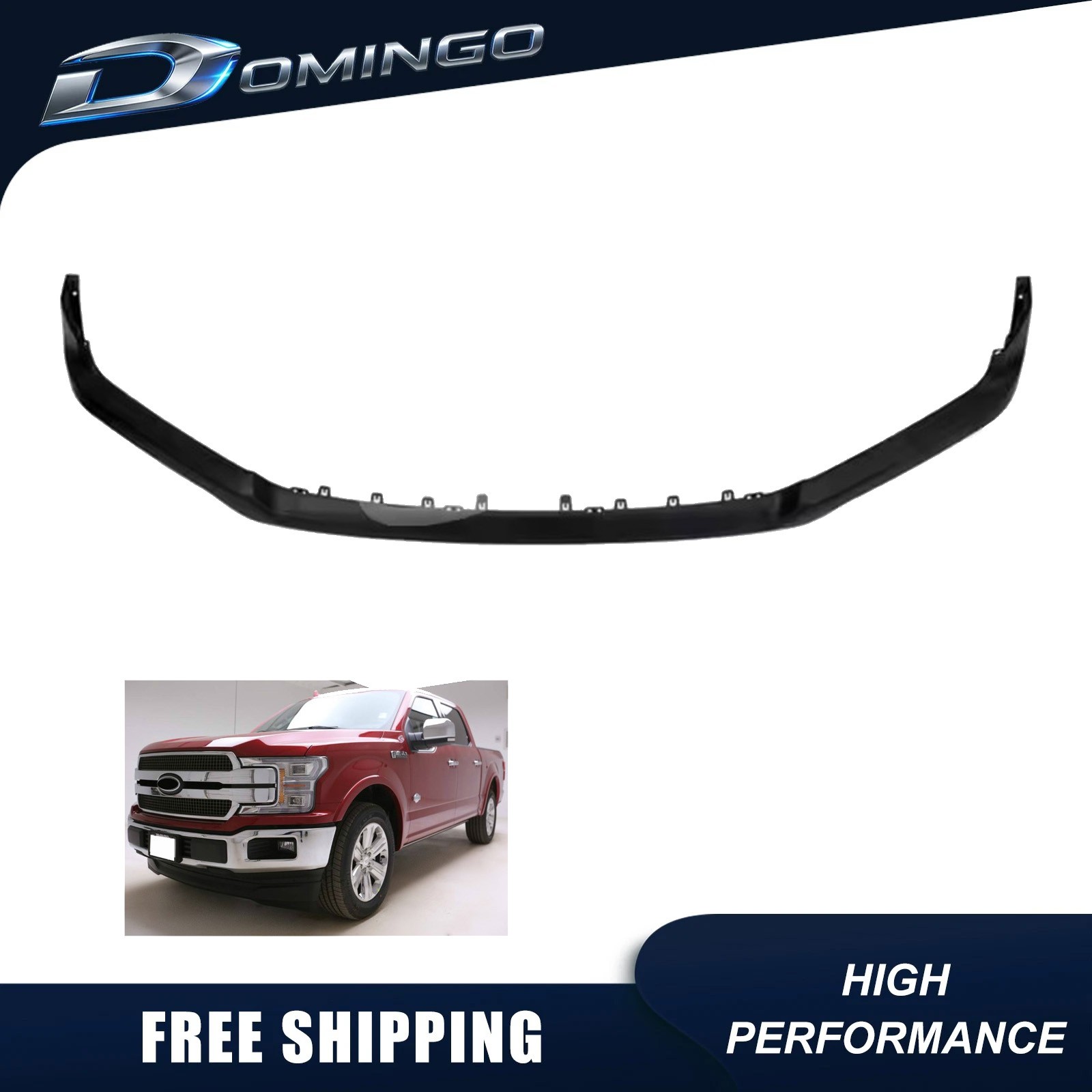 Fits 2018-2020 Ford F-150 Front Bumper Cover & Grille & Upper Molding Trim