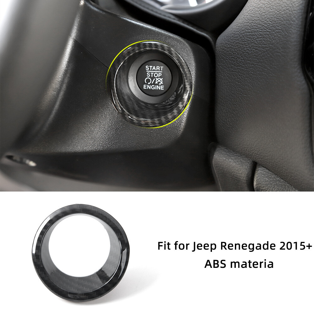 Carbon For Jeep Compass 2017-2020 Steering wheel Dash Accessories Decor Trim Set