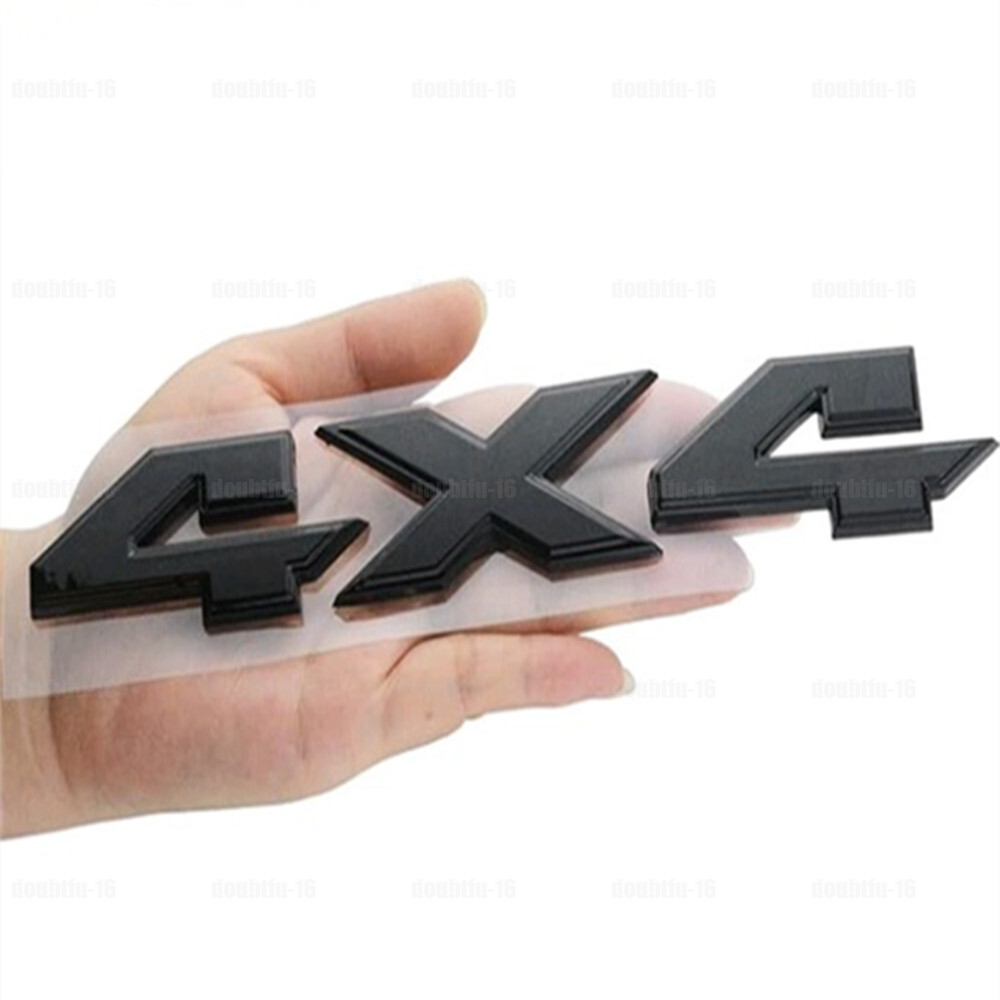Black 4X4 Four-Wheel Drive Emblem Badge Tailgate Sticker Car Truck Accessories