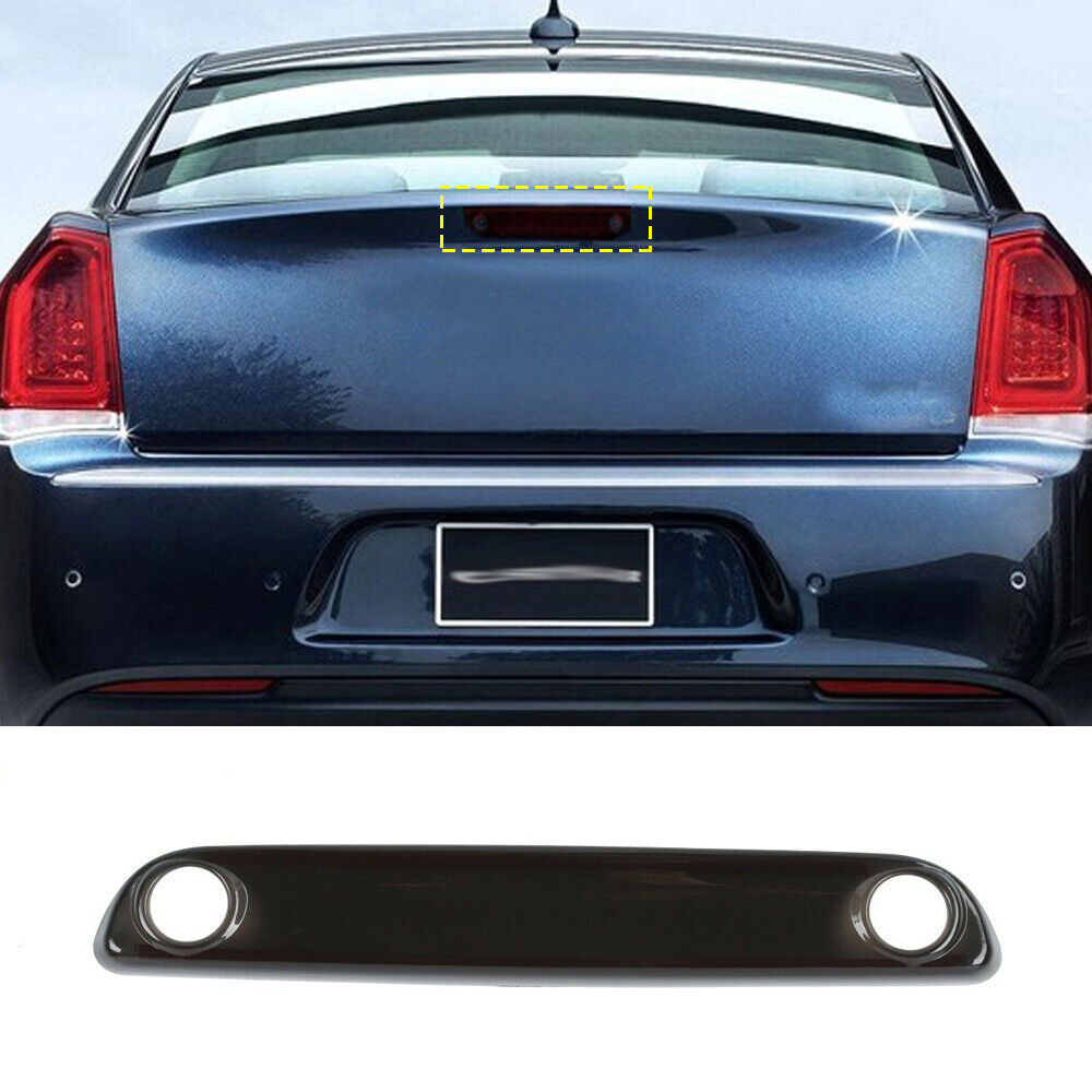 Smoked Black Tail Light /Brake High Light Cover Trims for Chrysler 300 2011-2014