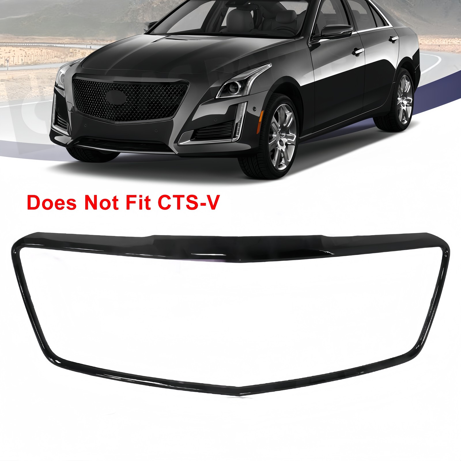 GM1202105 84124872 Grill Grille Trim For 2015-2018 Cadillac CTS Center Black
