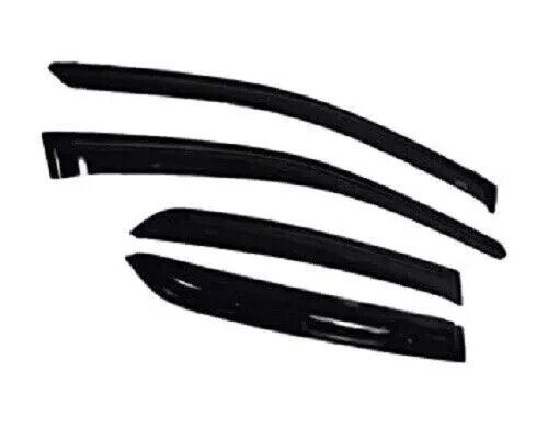 Door Visor Wind Rain Deflector Black for Octavia Old Type 1 2001-2010 Set of 4Pc