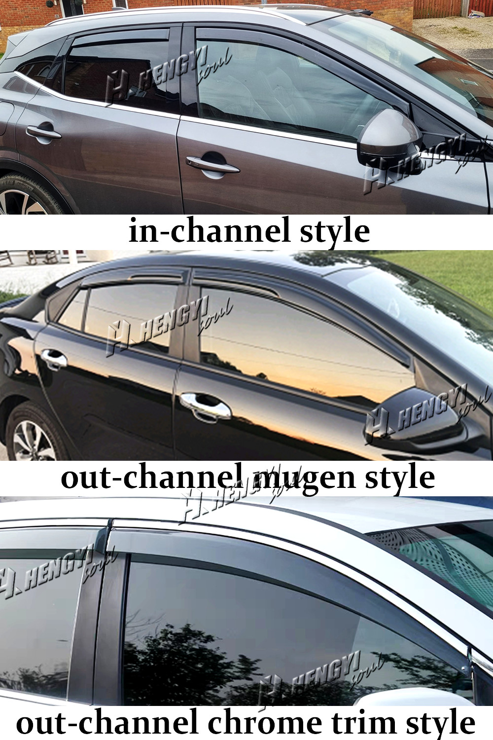 4pcs In-channel Rain Guards Window Visors Vent Deflector For Acura MDX 2022-2024