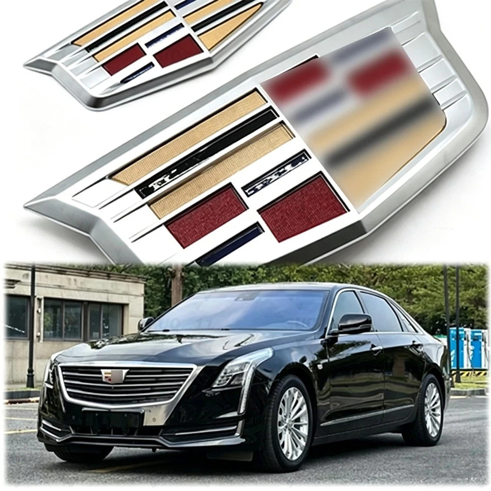 For ATS XTS XT5 CT6 SET of 2 Chrome Silver Car Front & Rear Badge Emblem Badge