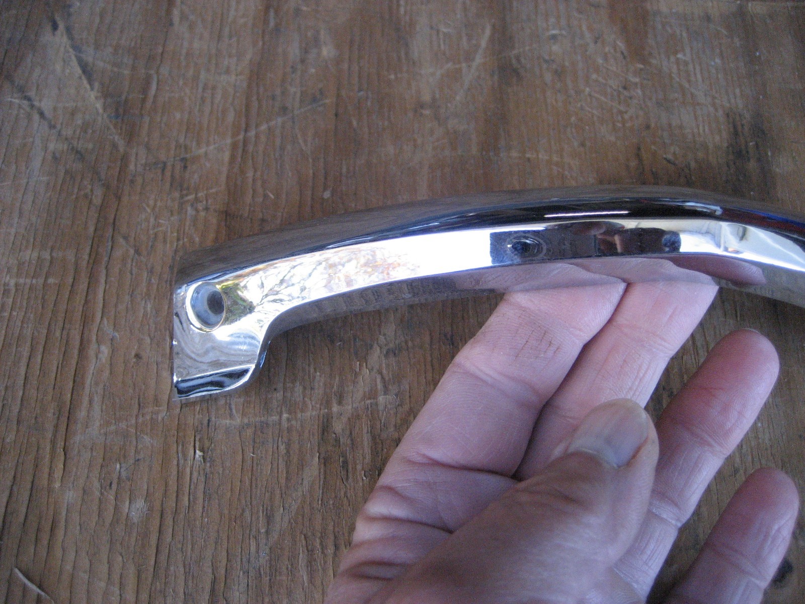 1949 CADILLAC LOWER LEFT FOG LIGHT BEZEL FRAME-ORIGINAL 1454735 LH