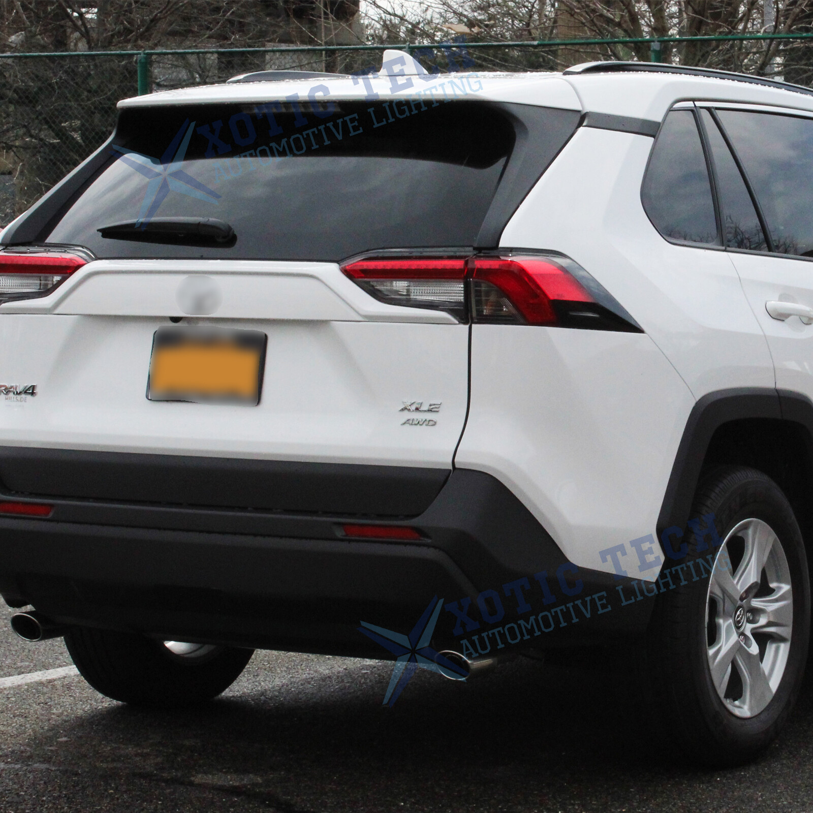 JDM Glossy Black Rear Window Sill C Pillar Cover Trim For Toyota RAV4 2019-2024