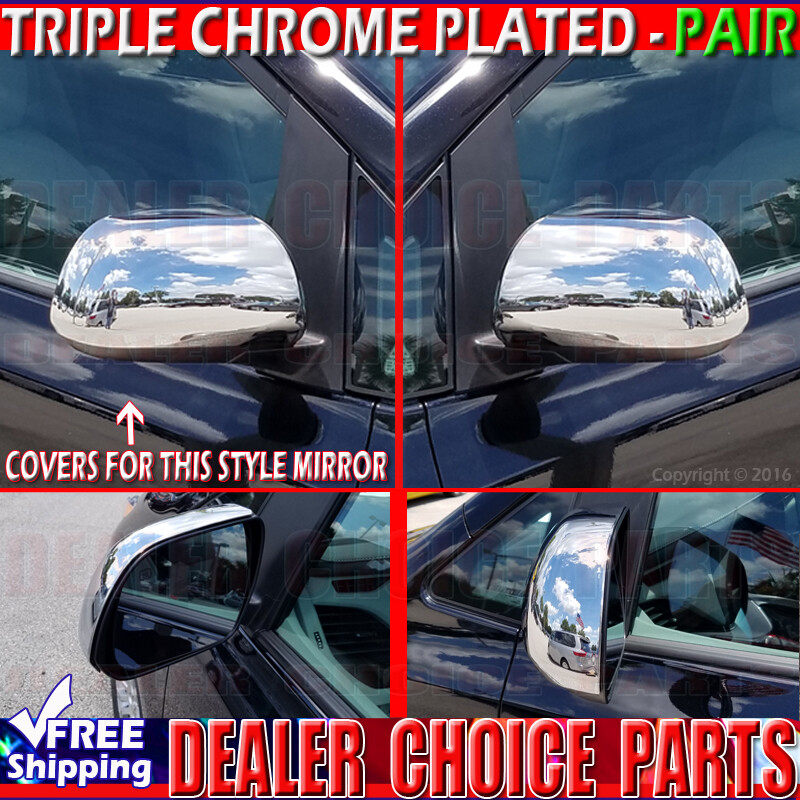 For 2012 2013 2014 2015 Toyota Tacoma Chrome Mirror COVERS W/O Turn Signal Hole