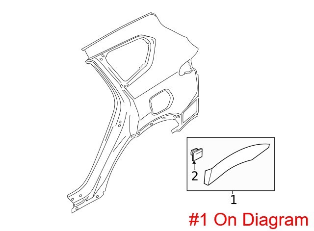 NEW OEM Rear Right Fender Flare Molding 87742S2000 for Hyundai Santa Fe 19-20