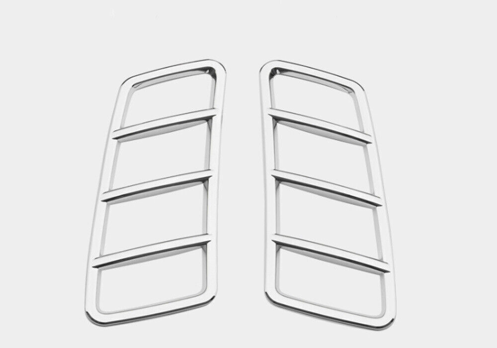 Pair Chrome ABS Hood Grille Engine Air Vent Outlet Cover For Benz GL ML 13-19