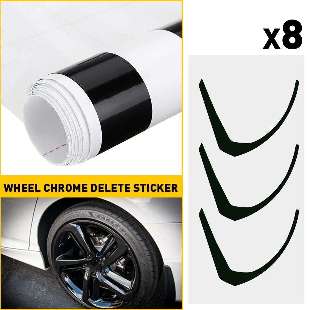 8X Wheel Chrome Vinyl Sticker Delete 18-22 For Honda 19″ Accord Sport Wheel Rim
