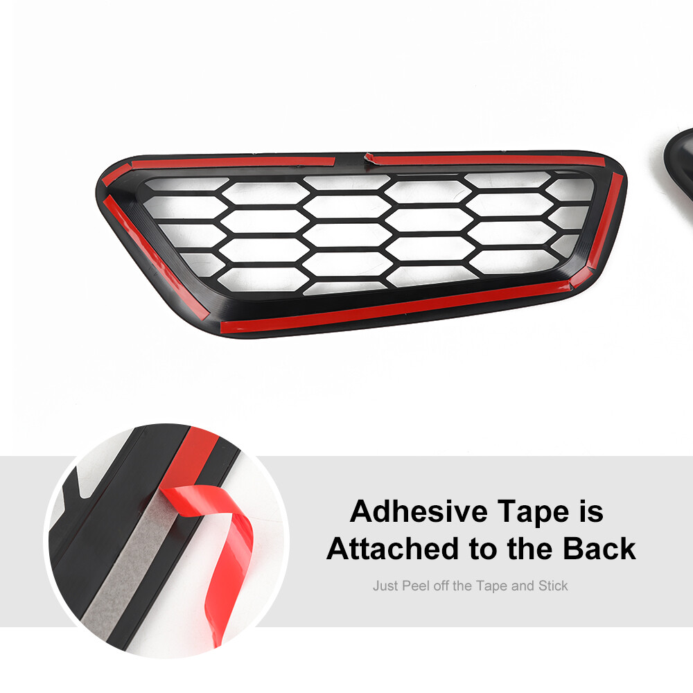 Front Bumper Honeycomb Trim Cover For Ford F150 Raptor 2021-25 Black Accessories