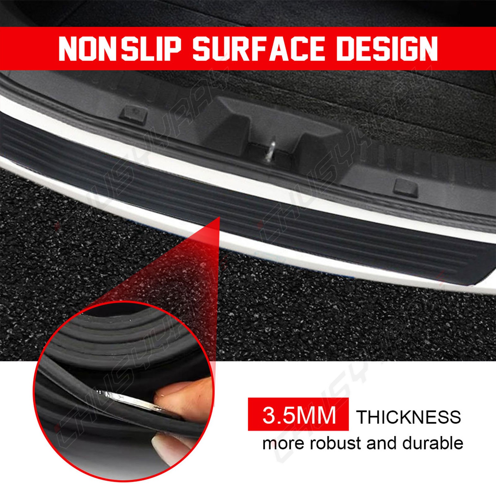 Car Rubber Rear Bumper Protector Stickers Trim Protection Auto part Accessories