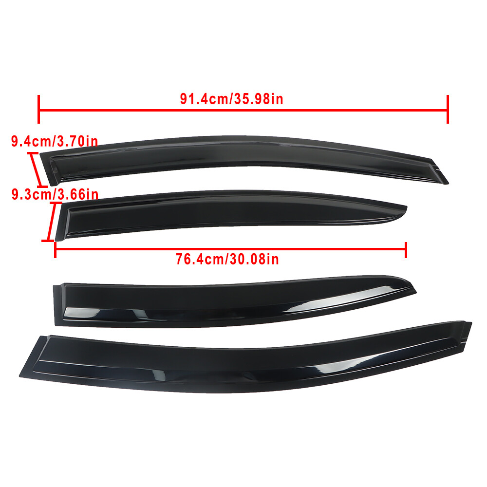Window Visors Deflector Guard Acrylic Visor Guard Fit For 2015-19 Subaru WRX STI