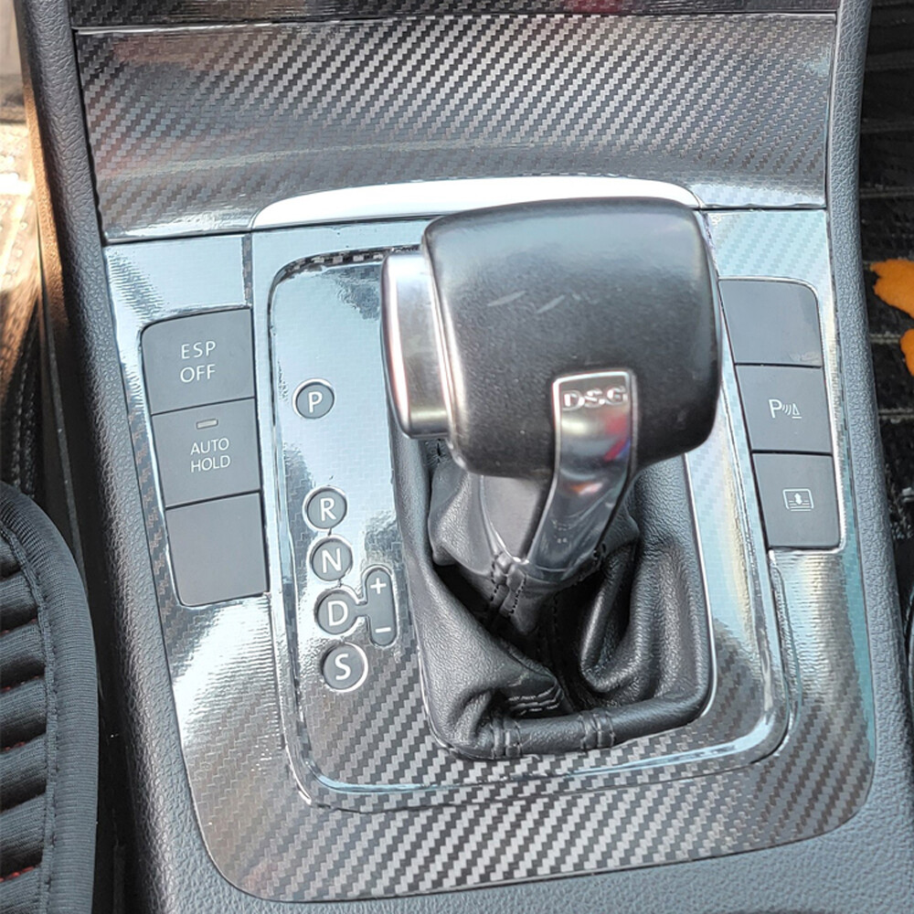 For Volkswagen Passat B6 5D Carbon Fiber black Pattern Interior DIY Trim Decals