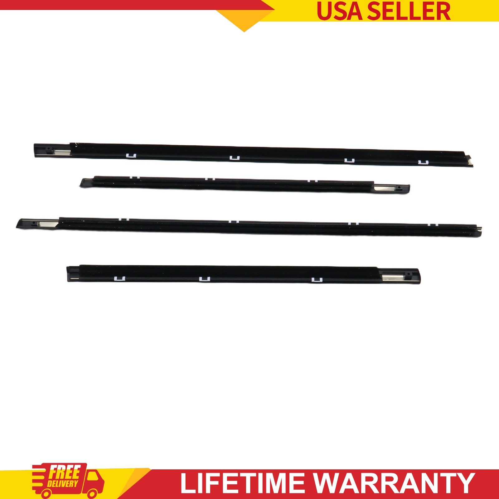 Window Moulding Trim Seal Belt 4PCS Fits Nissan Sentra 2001-2006 Replacement