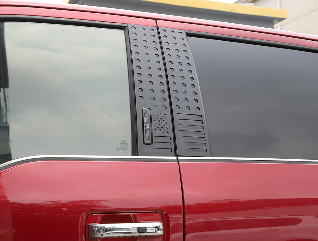 2pcs Side Window Central Pillar Posts Cover Trim US Flag For Ford F150 2015-2020