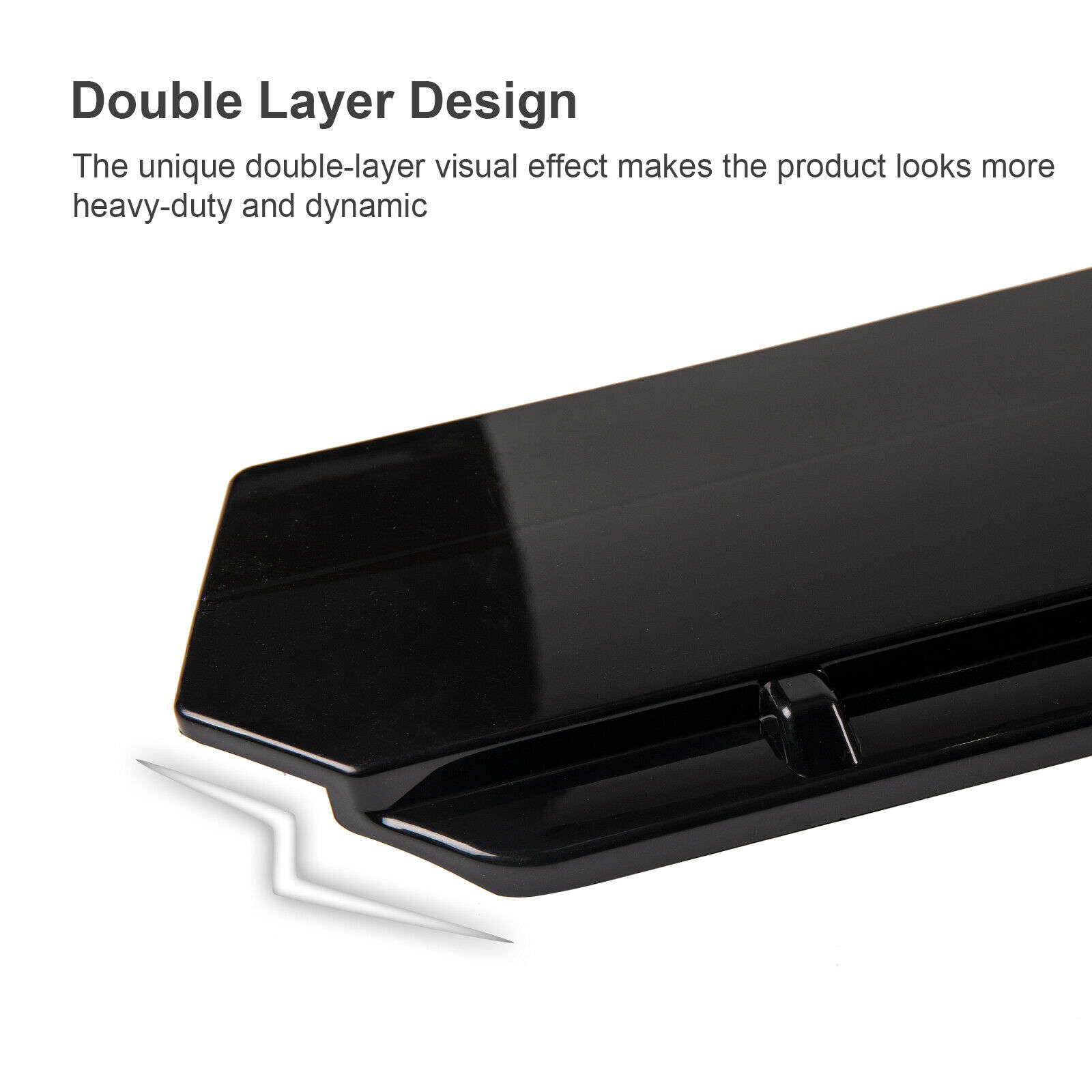 Gloss Black Car Front Bumper Spoiler Lip Splitter Body Kit For Jaguar XE XJ XJL