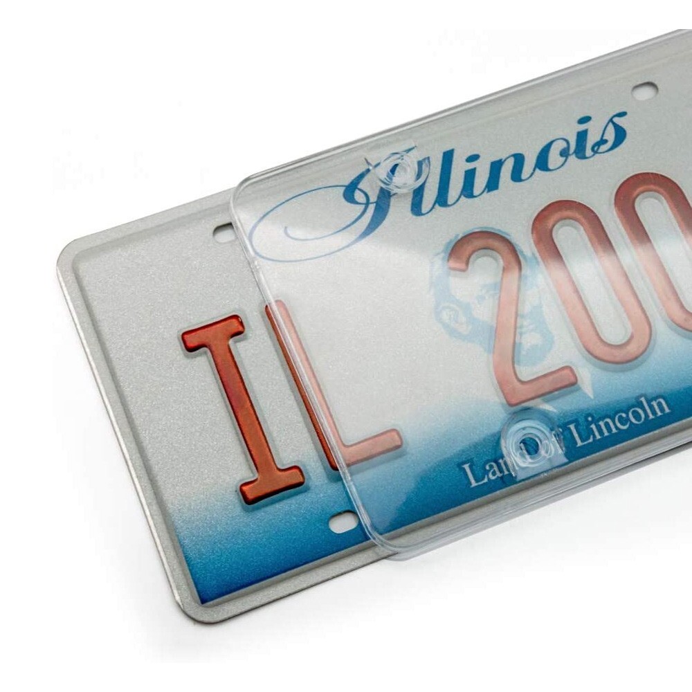 2x Clear License Plate Bubble Shields Frame Cover Protect US Plates UV Proof