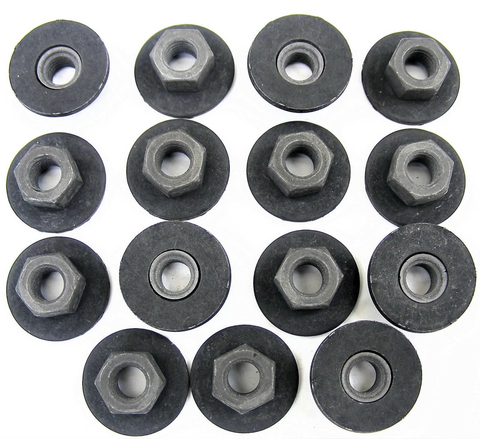For JEEP 8mm Nuts- M8-1.25 Thread- 13mm Hex- 24mm Spinning Washer- 15 nuts- #189