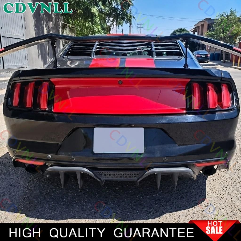 For Ford Mustang 2015-2023 Bright Red Rear Tailgate Trunk Lid Strip Cover Trim