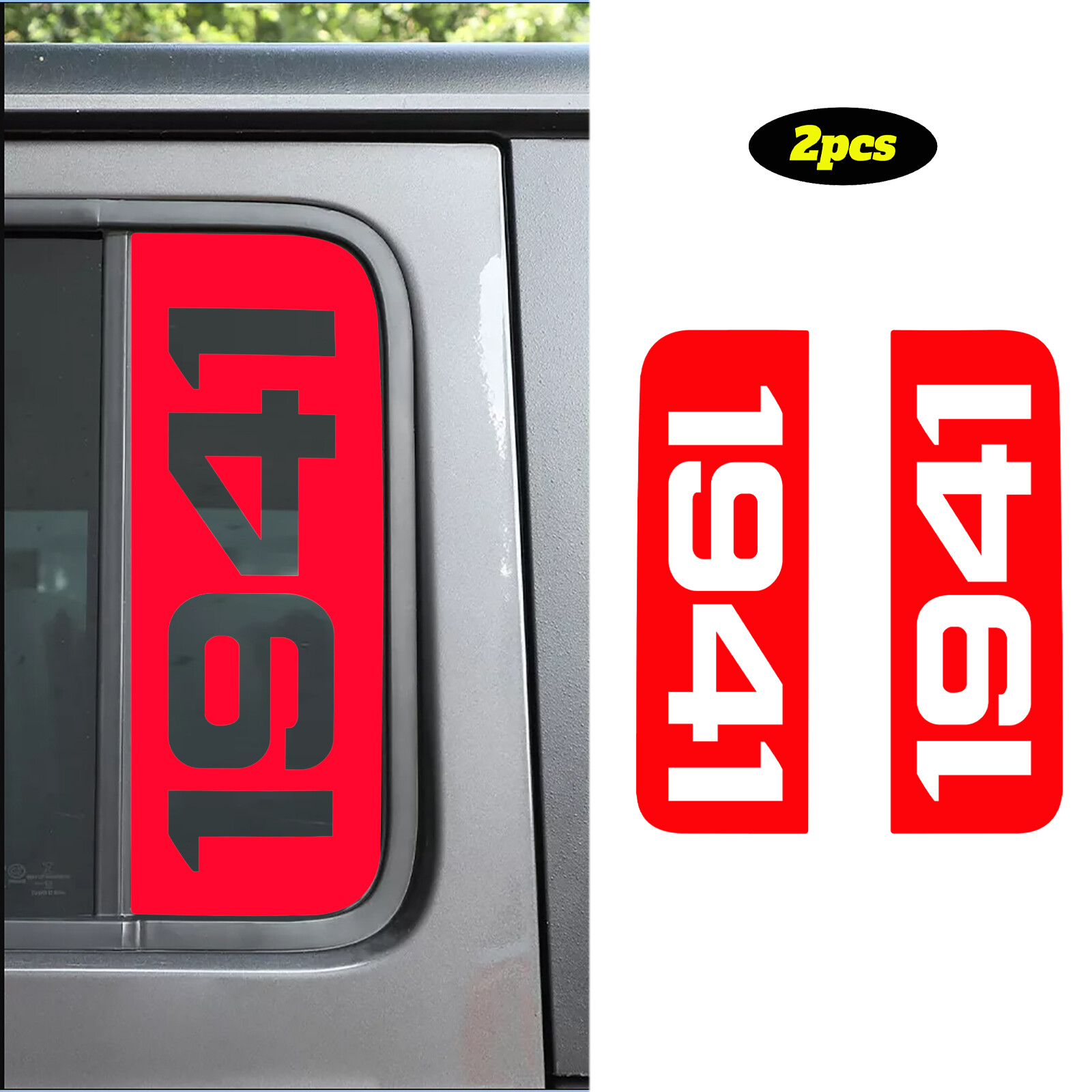 1941 Car Window Decals Stickers Graphics for Jeep Gladiator Wrangler JL JT 2018+