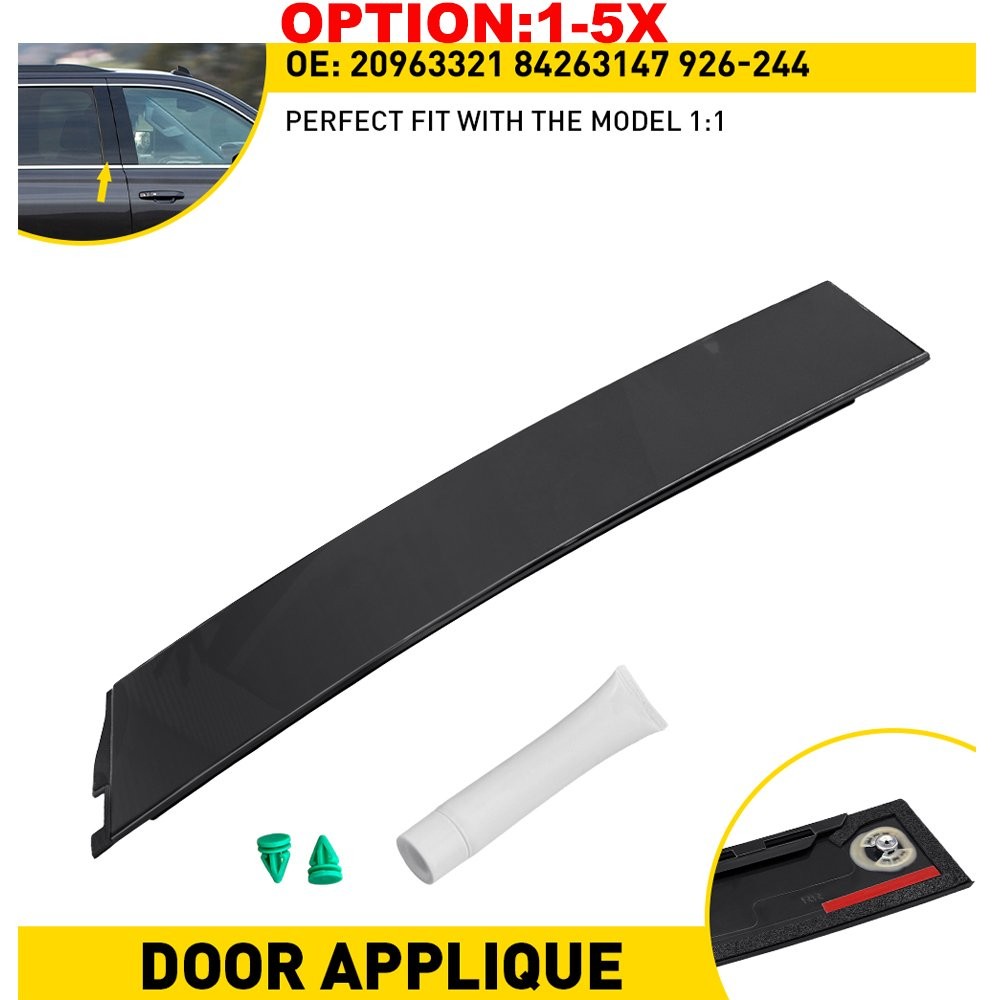 Rear RH Door Applique B Pillar Molding Trim For 16-18 Chevrolet Suburban 3500HD