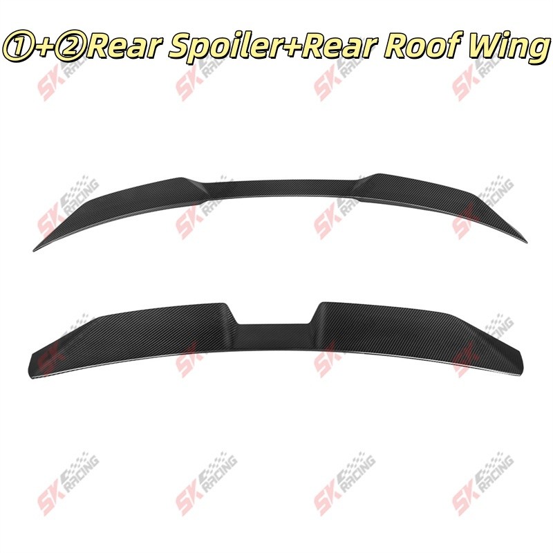 For BMW 2 Series Gran Coupe F74 Dry Carbon Fiber Rear Spoiler Wing Roof Wing Kit