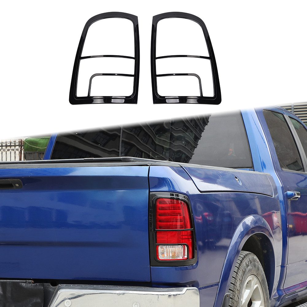 Left & Right Taillight Lamp Cover Overlay Trim Frame Bezels For Ram 1500 2010-18
