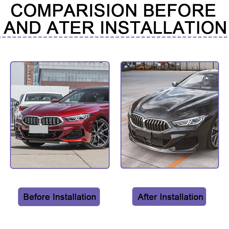 For BMW G14 G15 G16 M850i 840i 18-24 Real Carbon Fiber Front Bumper Lip Spoiler