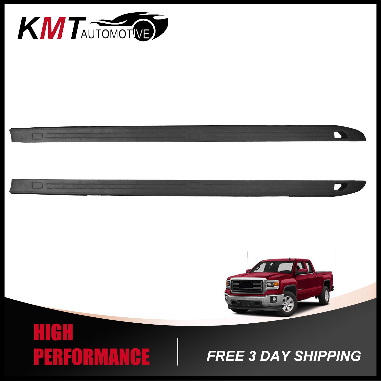 2 Pcs Truck Bed Molding Replacement For 2014-2019 GMC Sierra 1500 2500HD 3500HD