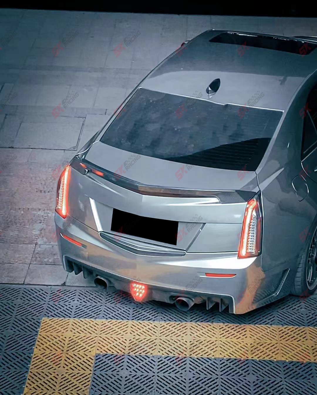 Glossy Black/Carbon Fiber Fits Cadillac ATS 4-Door Sedan 13-18 Rear Spoiler Wing